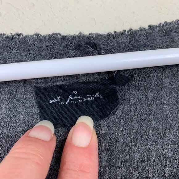 UO Out From Under Gray Tie Front Thermal Tunic Top Size XS - Picture 4 of 6